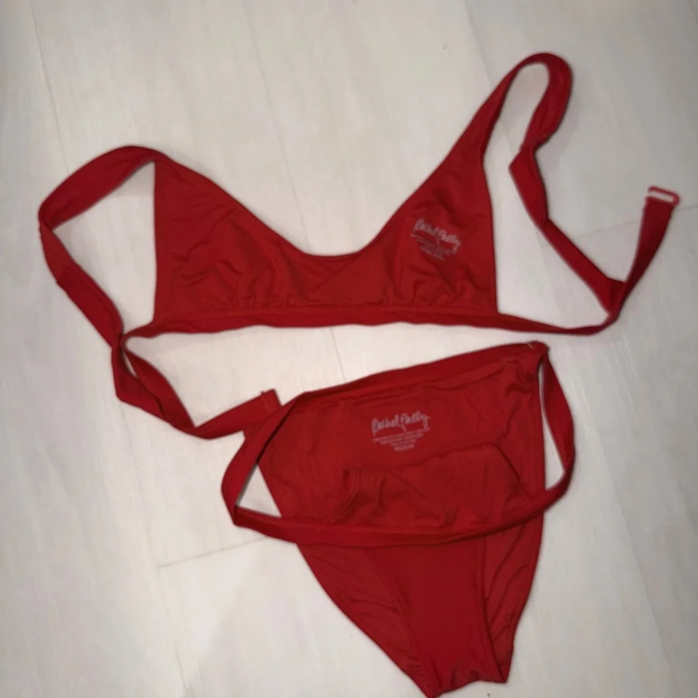Rachel Pally Red Bikini Set XS Top / M Bottoms - Picture 4 of 7